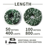 guirlandes lumineuses extérieures 100m 800leds multicolore flexible diy fêtes noel mariage
