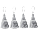 pompons décoratifs tissés élégants gris beige bleu rose noir blanc pièces