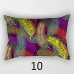 taie d'oreiller rectangulaire 30x50cm housse coussin décoration moderne motif abstrait coton polyester
