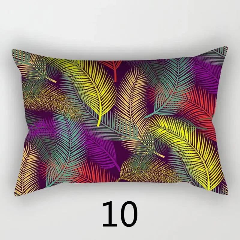 taie d'oreiller rectangulaire 30x50cm housse coussin décoration moderne motif abstrait coton polyester