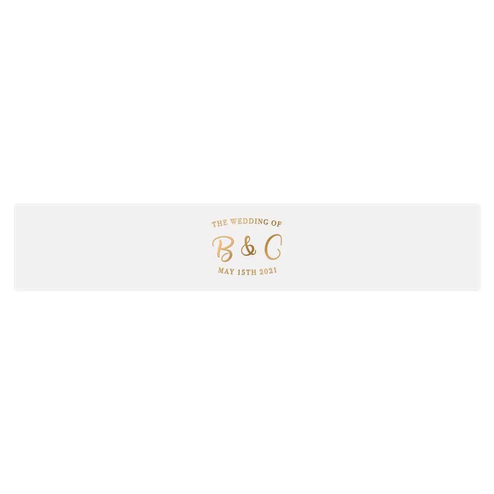 étiquettes mariage adhésives fleurs dorées textes classiques blanc or 50 75 100 unités