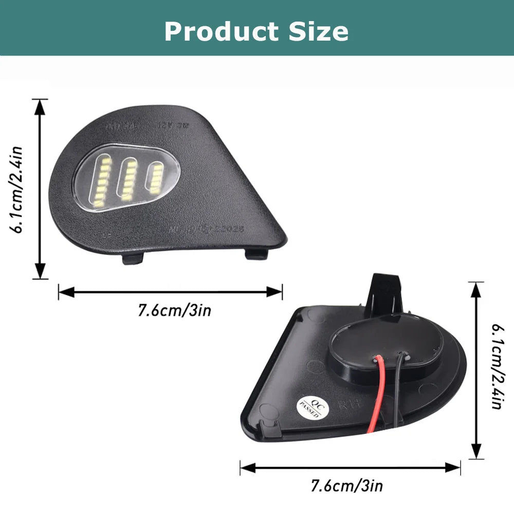 lampe led miroir voiture noir diodes clips câbles modernes dodge ram 1500 2500 3500