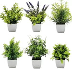 plantes artificielles feuilles vertes violettes moderne minimaliste sans entretien décoration intérieure extérieure pot carré