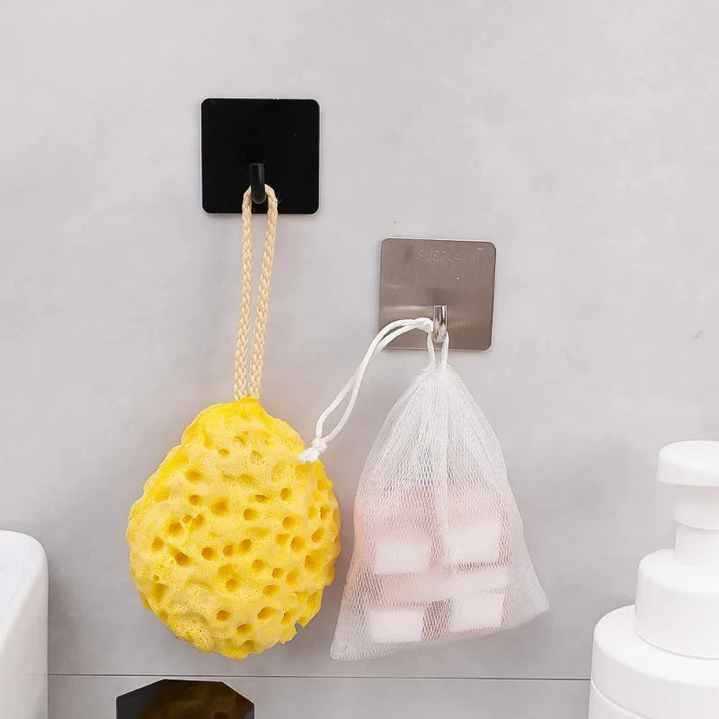 porte serviettes adhésifs salle bain argenté noir moderne minimaliste rangement
