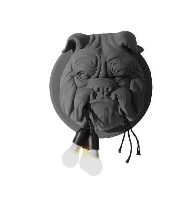 applique murale art deco sculpture animal ampoules led noir blanc vintage chambre salon étude