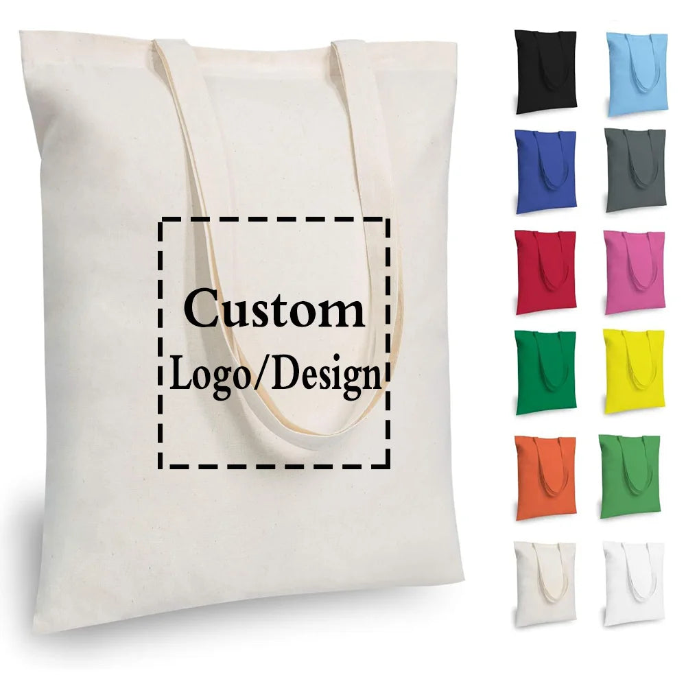 sac main toile coton pliable multi usages personnalisable grande capacité couleur beige simple respectueux