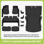tapis sol voiture tesla model noir rayures horizontales moderne clips protection pieds