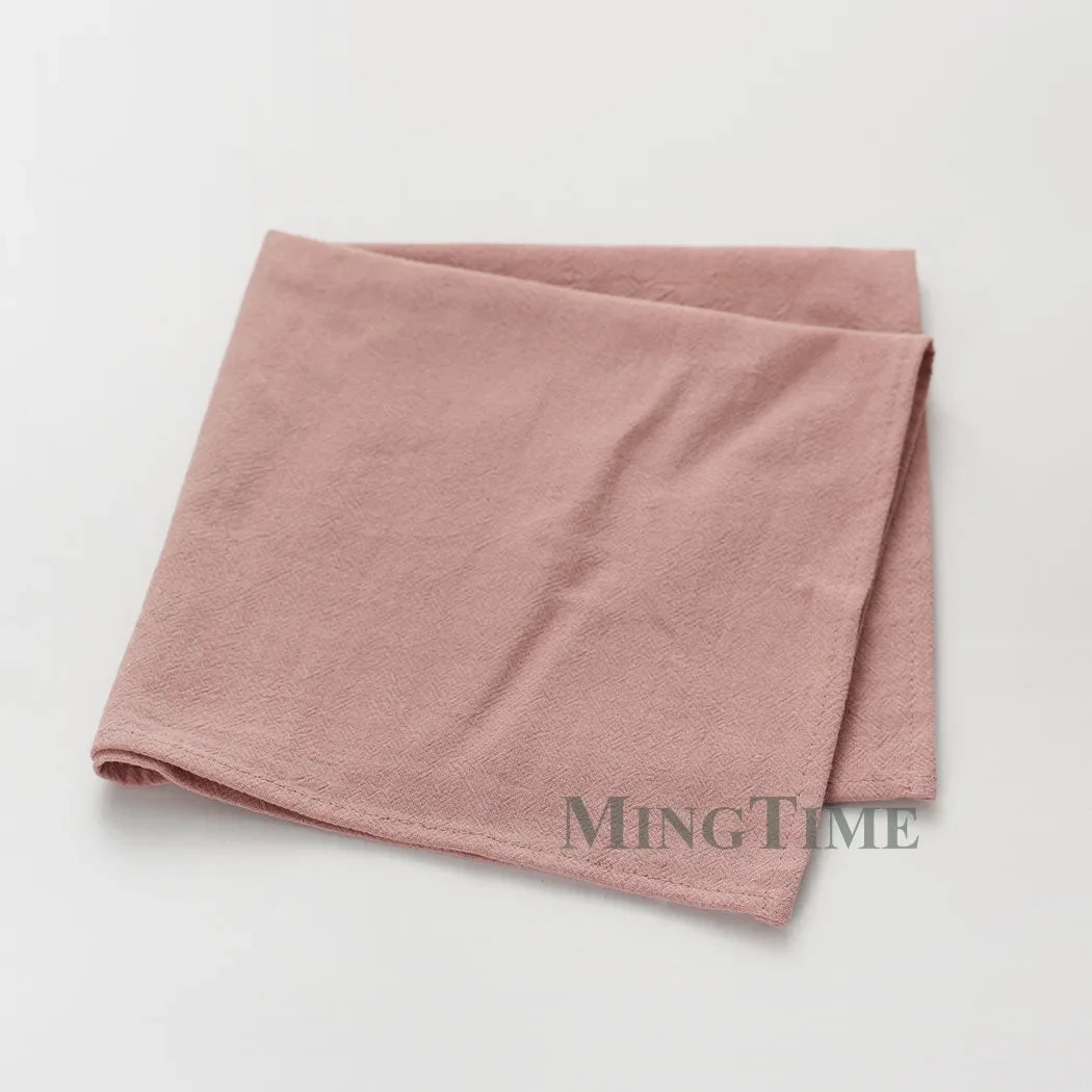 serviettes coton rose pâle texture lin classique réutilisables table manger party banquet