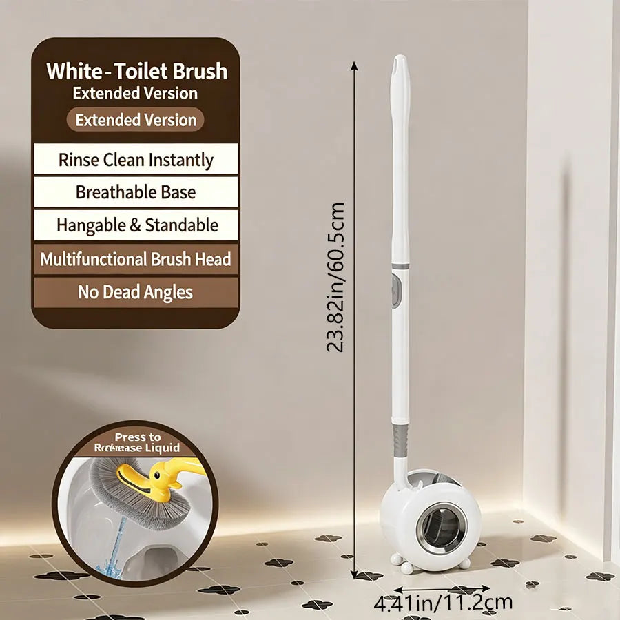 brosse wc murale canard jaune poils gris moderne salle bain ventouse sans angle mort