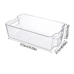 boîtes rangement transparentes plastique réutiliables poignées moderne minimaliste empilables garde manger réfrigérateur congélateur respectueux