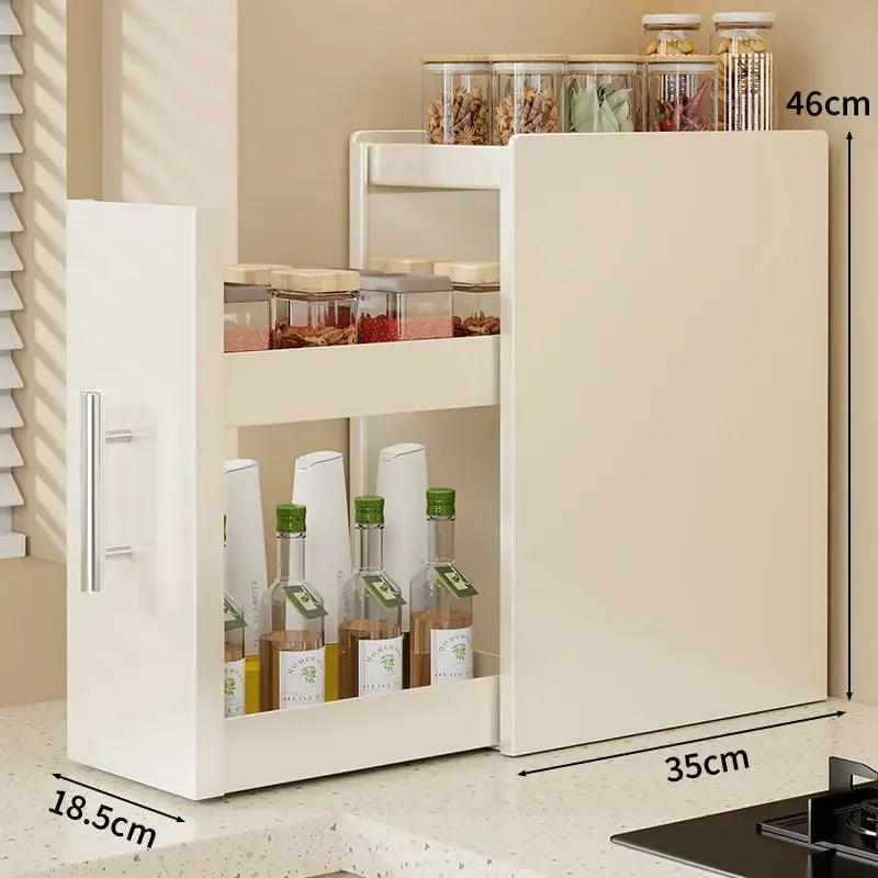 rangement cuisine blanc hexagones moderne multi usages étages poignées condiments outils