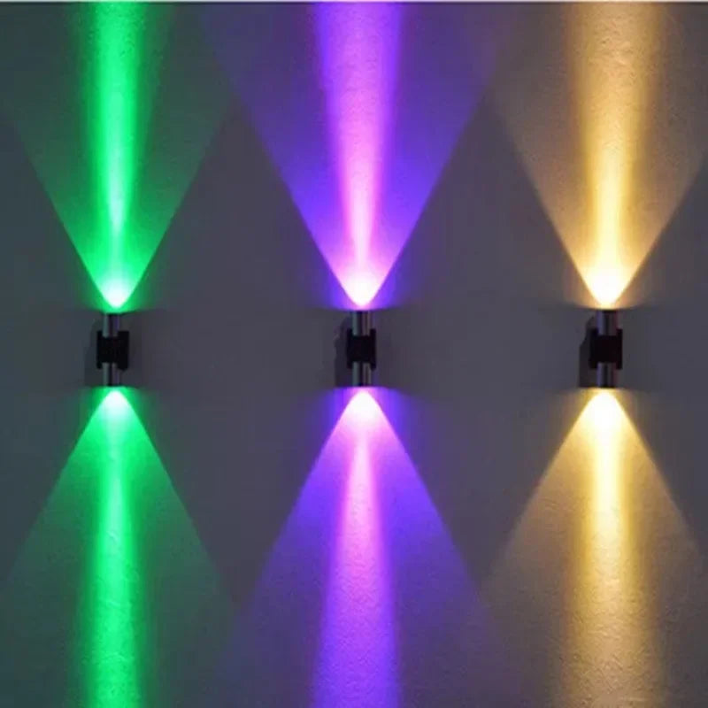 Applique murale LED vert violette jaune moderne 3W 6W diffuse conique aluminium