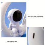 lampe table astronaute lune ufo moderne chambre blanc bleu rose orange