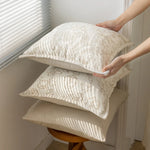 housse coussin carré motif floral doré 100% polyester 45x45cm décoration maison élégant