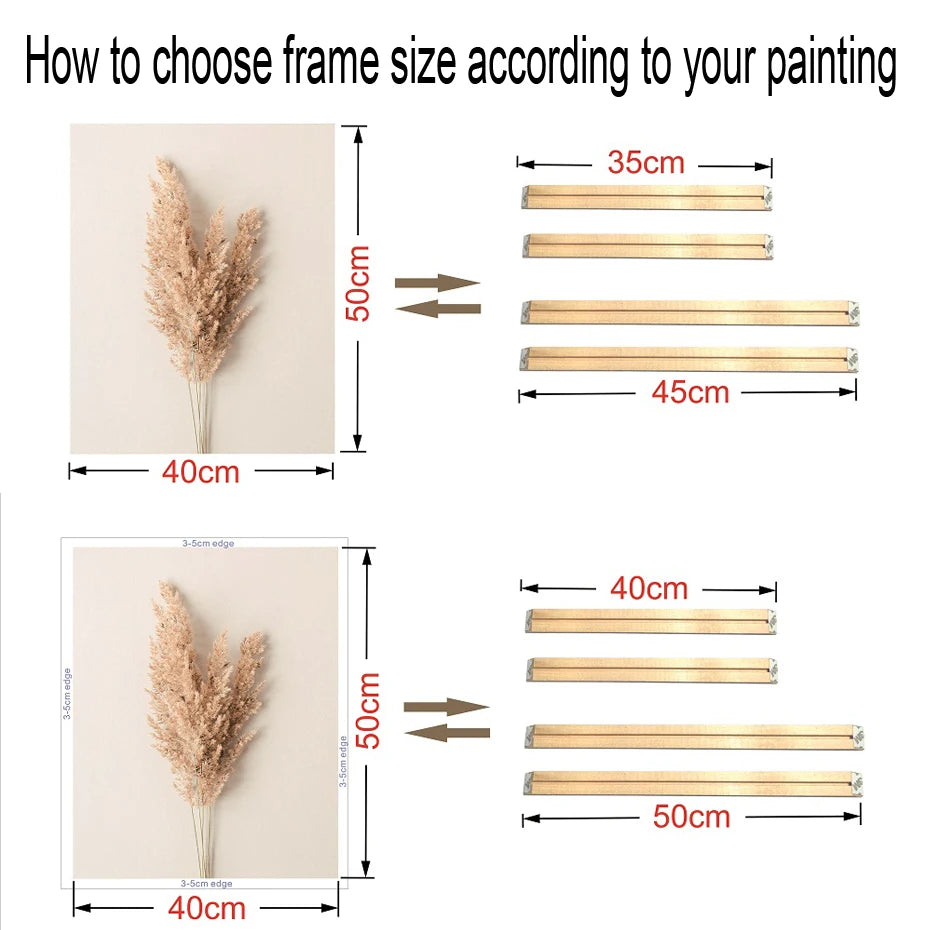 Cadre en bois robuste pour affiches de bricolage et peinture au diamant