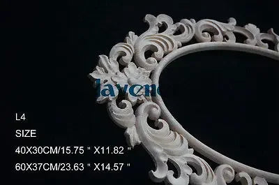 miroir ovale sculpté floral baroque blanc decoratif facile 60x37cm