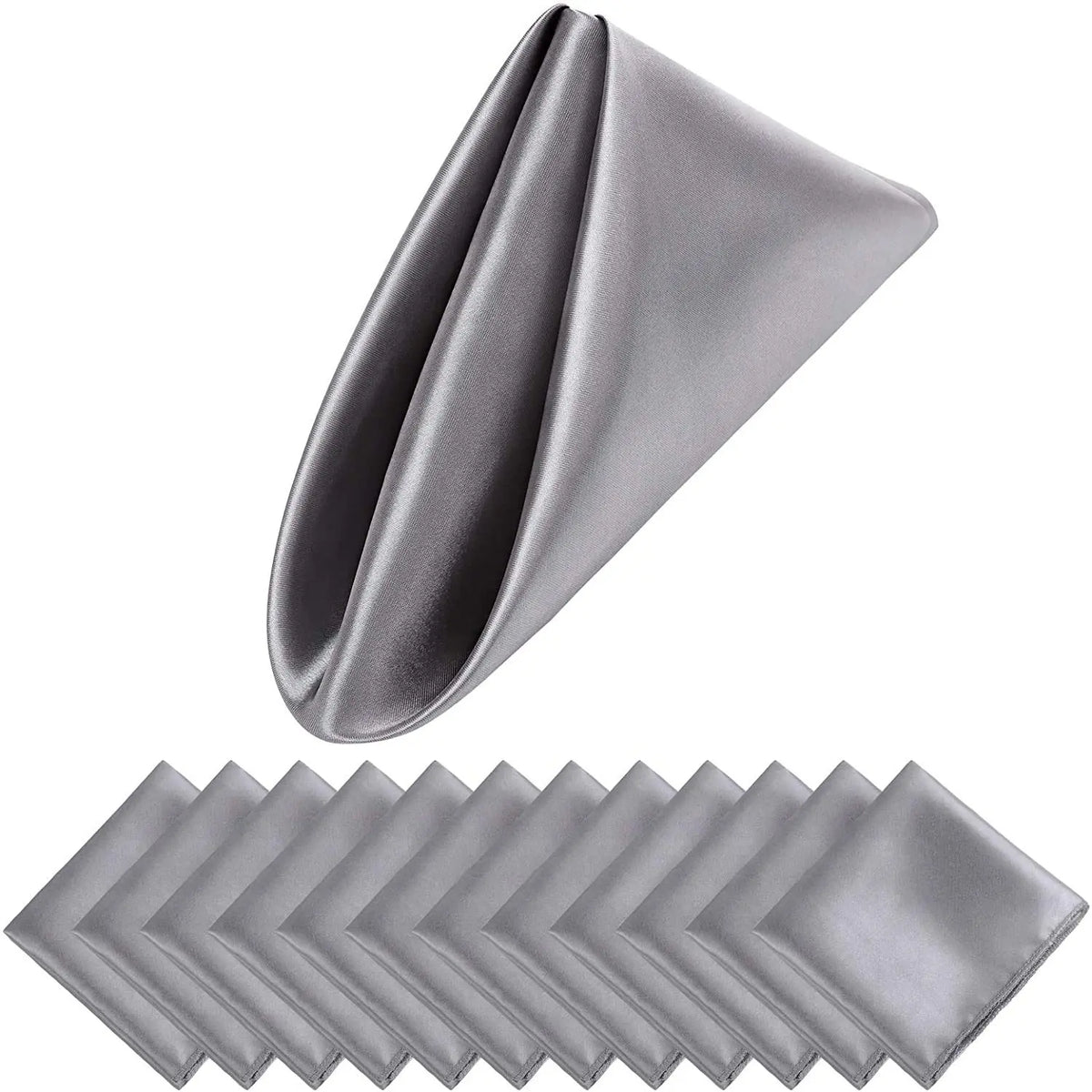 serviettes pliées serviettes satin noir or bleu roi classiques anneaux dorés table