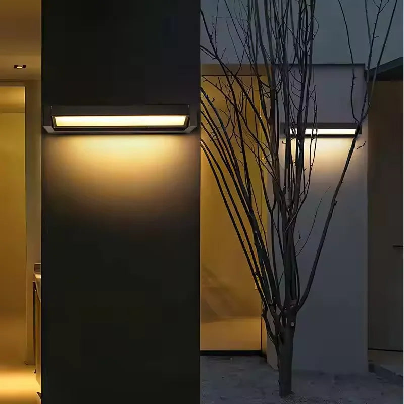lampe murale extérieure led moderne réglable ip65 noir jaune chaud 2492000lm