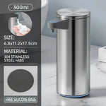 distributeur savon automatique gris métallisé lisse moderne minimaliste mousse liquide