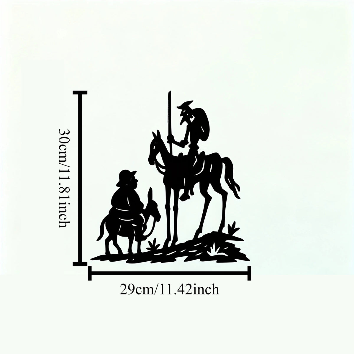décoration murale métal noir silhouette personnages chevaux artiste folklorique rustiqueintérieur chambre salon
