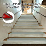 protections marches escalier pvc antidérapantes bandes adhésives texturées noir gris moderne minimaliste 78.74 pouces