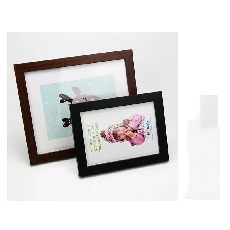 cadres photo modernes transparents couleurs vives noir marron vert jaune rose simple
