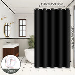rideau douche noir moderne opacité uni respectueux environnement toilette appartement