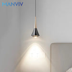 pendentif led noir moderne suspension chambre salon lumière ajustable haute