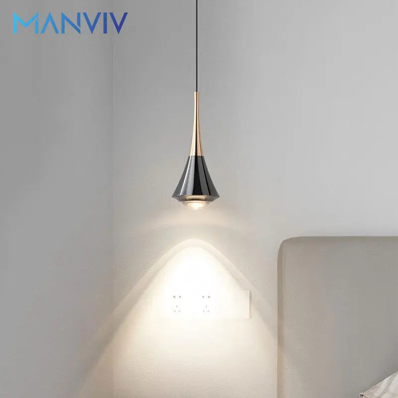 pendentif led noir moderne suspension chambre salon lumière ajustable haute