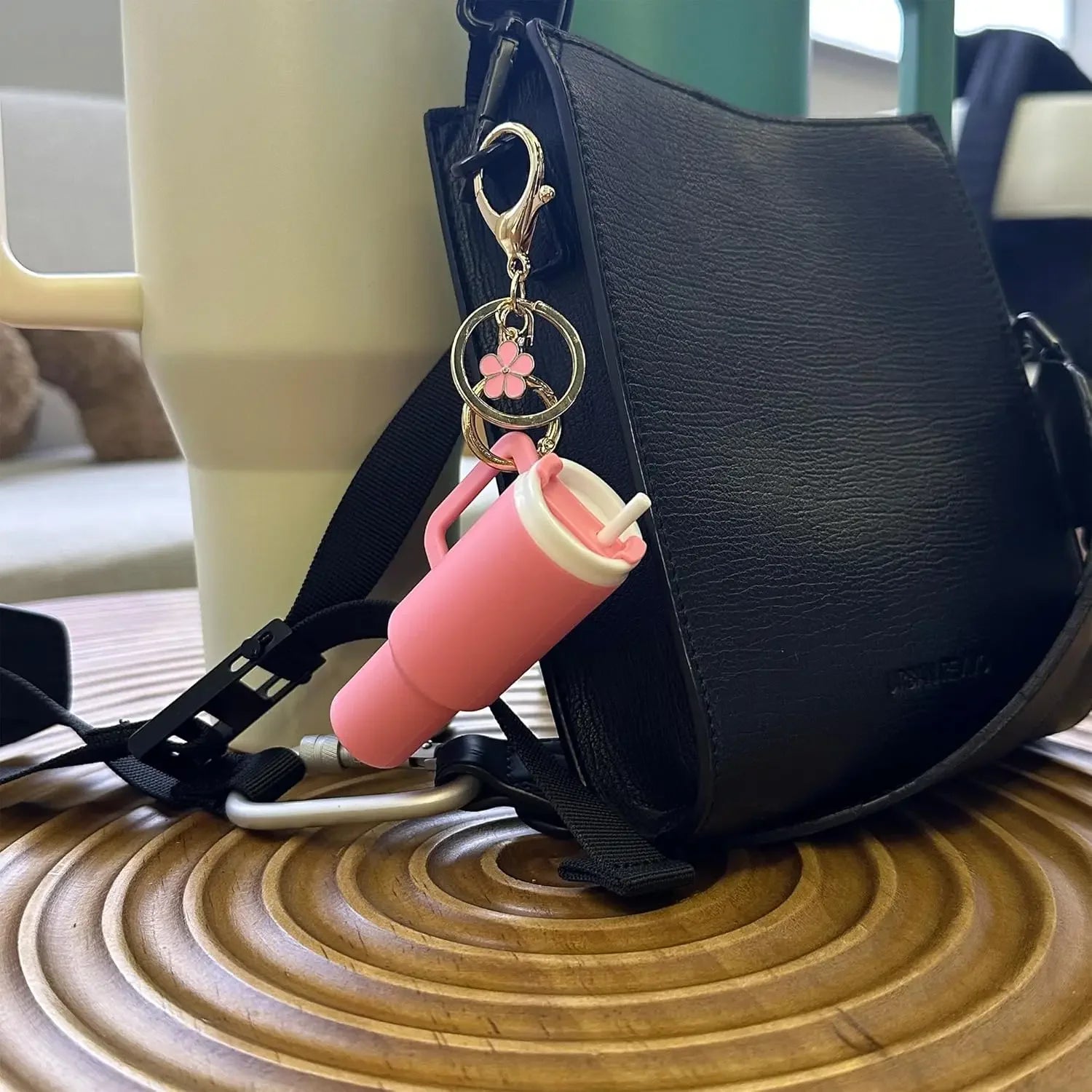 Mini porte-clés tasse Stanley or