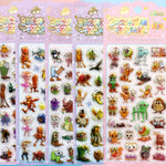 sticker 3d lumineux multicolore cartoon animal personnage adhésif portable téléphone decoration pack five