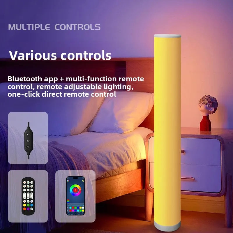 lampe cylindrique multicolore gradient moderne led télécommande sans ombre portable