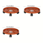 plateau fleur mobile orange pratique roulettes 33cm 30cm 26cm