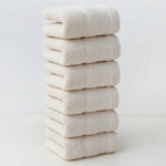 serviettes coton absorbantes 30x60cm noir blanc beige rose bleu unies modernes