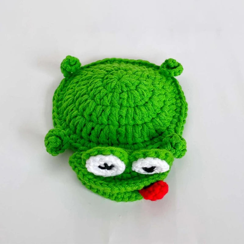 coasters crochetés lézard créatifs artisanaux beige bleu vert adhésifs mignons 3d diys