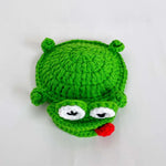 coasters crochetés lézard créatifs artisanaux beige bleu vert adhésifs mignons 3d diys