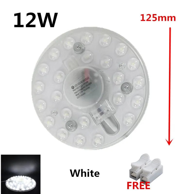 lampe led plafonnier rond diodes aimants blanc moderne haute luminosité 12w 18w 24w