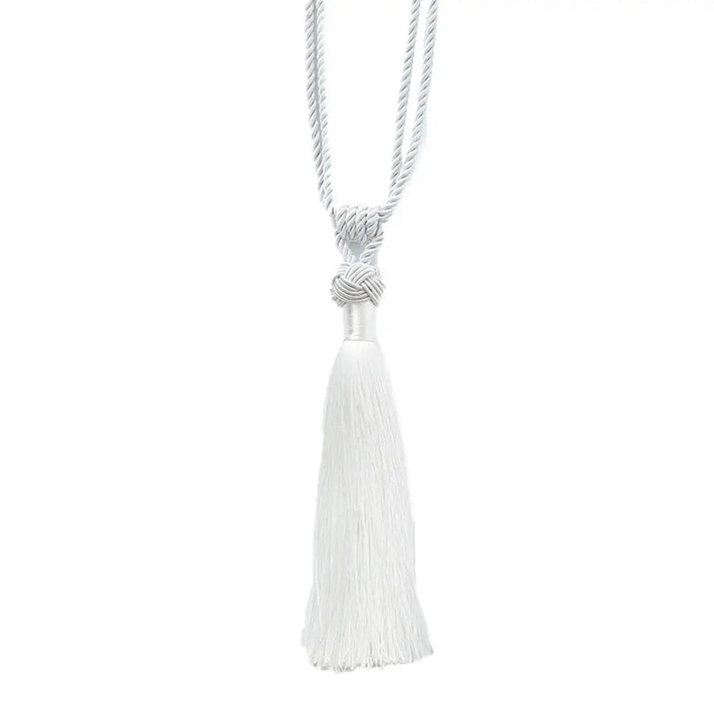 accessoires rideau cordon tressé franges blanc or gris beige moderne bohème chic