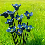 décoration intérieure moderne fleurs artificielles bleu céramique branche fleur sans détails complexes opaques saint