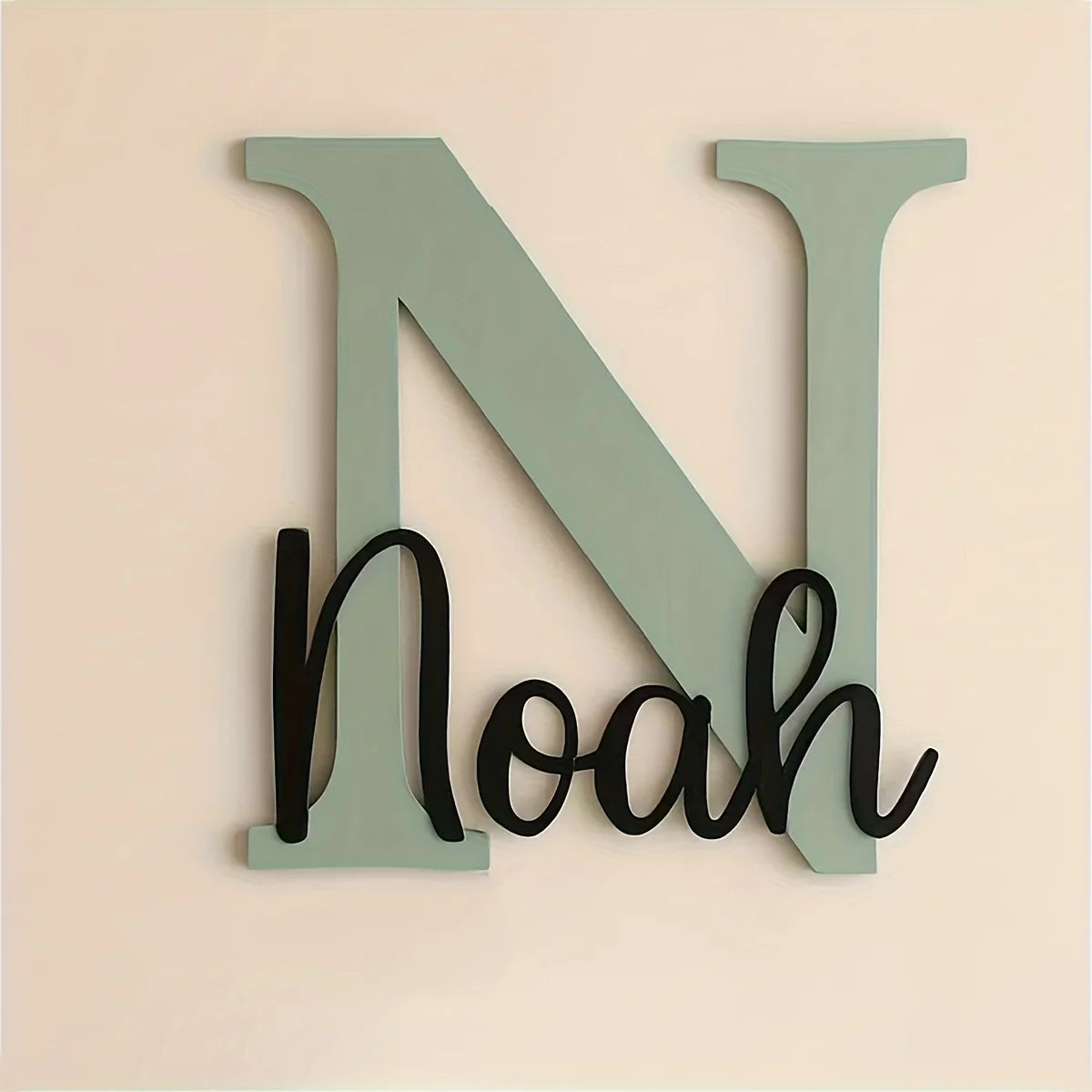 lettre décorative moderne nom personnalisé bleu clair élégante calligraphie occasion fête noël mariage anniversaire
