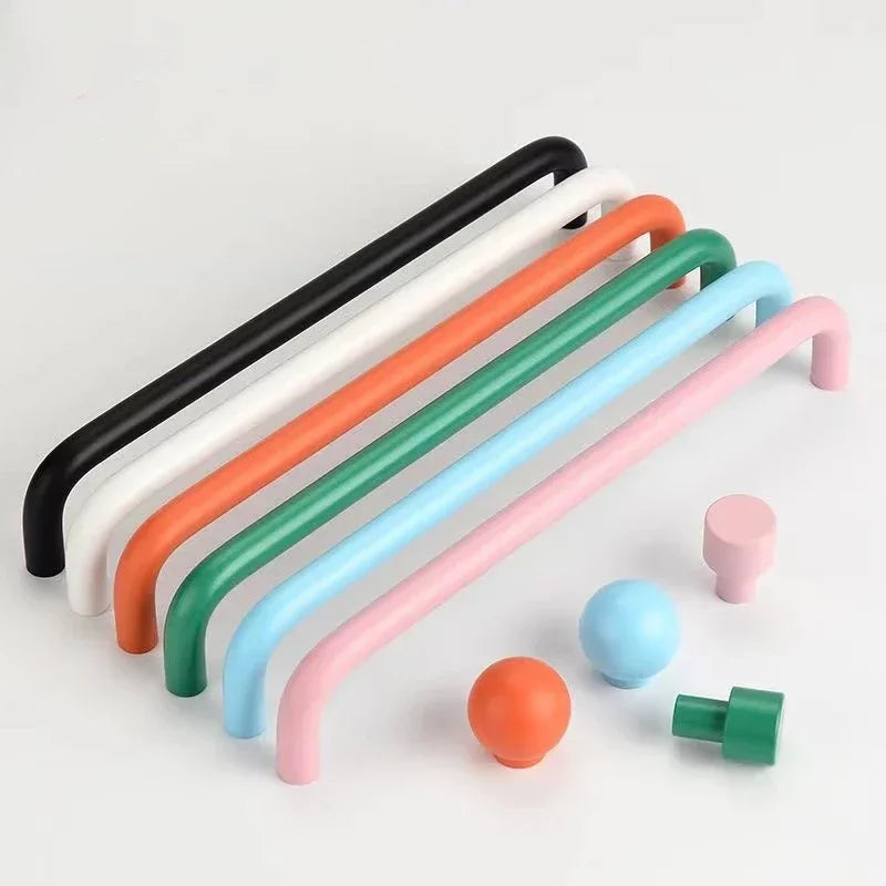 poignée meuble moderne couleur bois tiroir placard cuisine chambre enfant bouton porte armoire