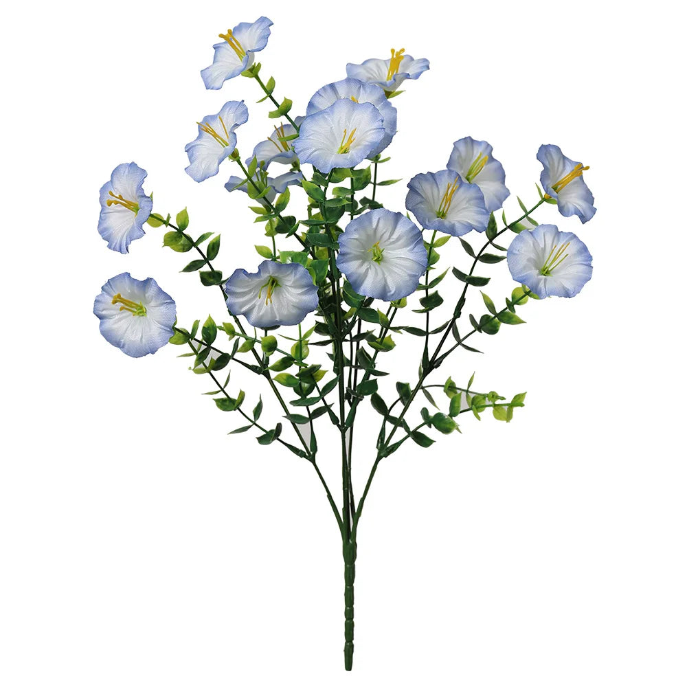 bouquet fleurs artificielles violettes blanches jaunes rouges petunia modernes decoration maison mariage anniversaire 35cm