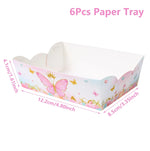 boîtes pop corn décoratives papillons rose violet doré fête anniversaire mariage baptême fille