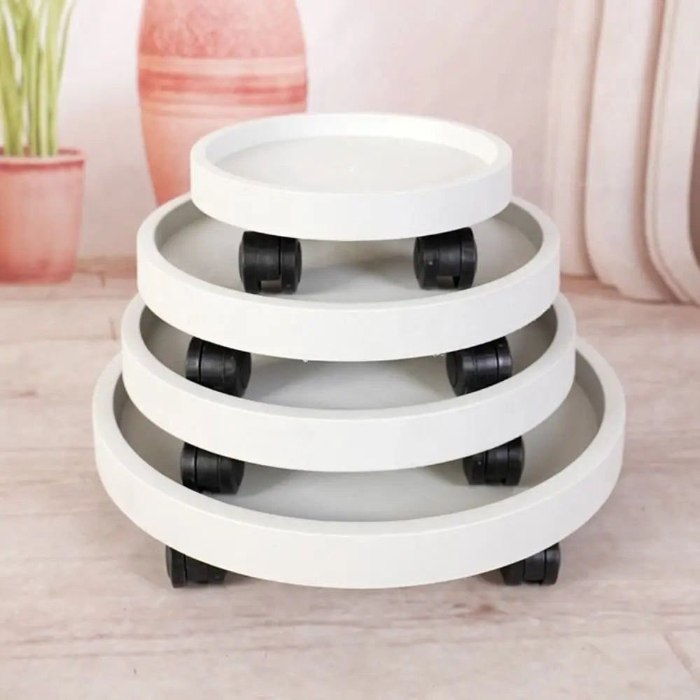 plateau roulettes moderne 19cm 26cm 32cm blanc gris marron plastique non enduit