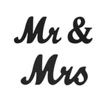 décoration mariage lettre mr mrs blanc bleu marine élégante bois sculpté événement fiançailles table