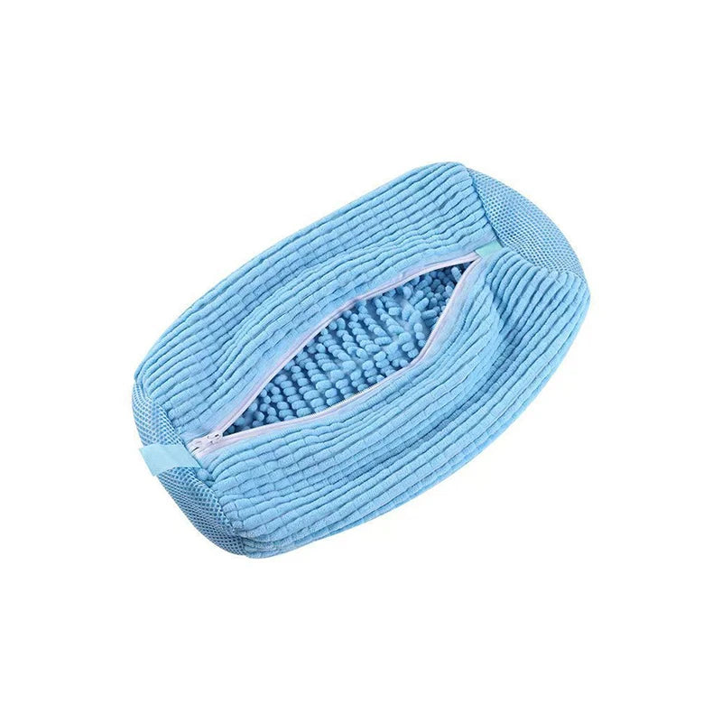 sac lavage chaussures réutilisable polyester doux jaune bleu corduroy mesh utilitaire machine laver baskets
