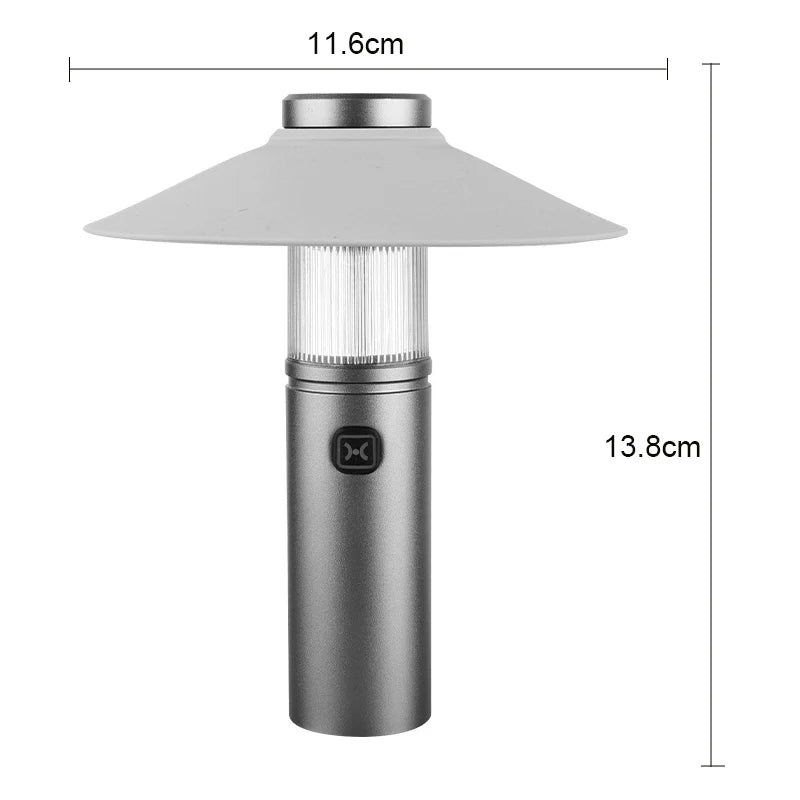 lampe camping led rechargeable étanche aimant crochet portable moderne gris métallique abs cale six