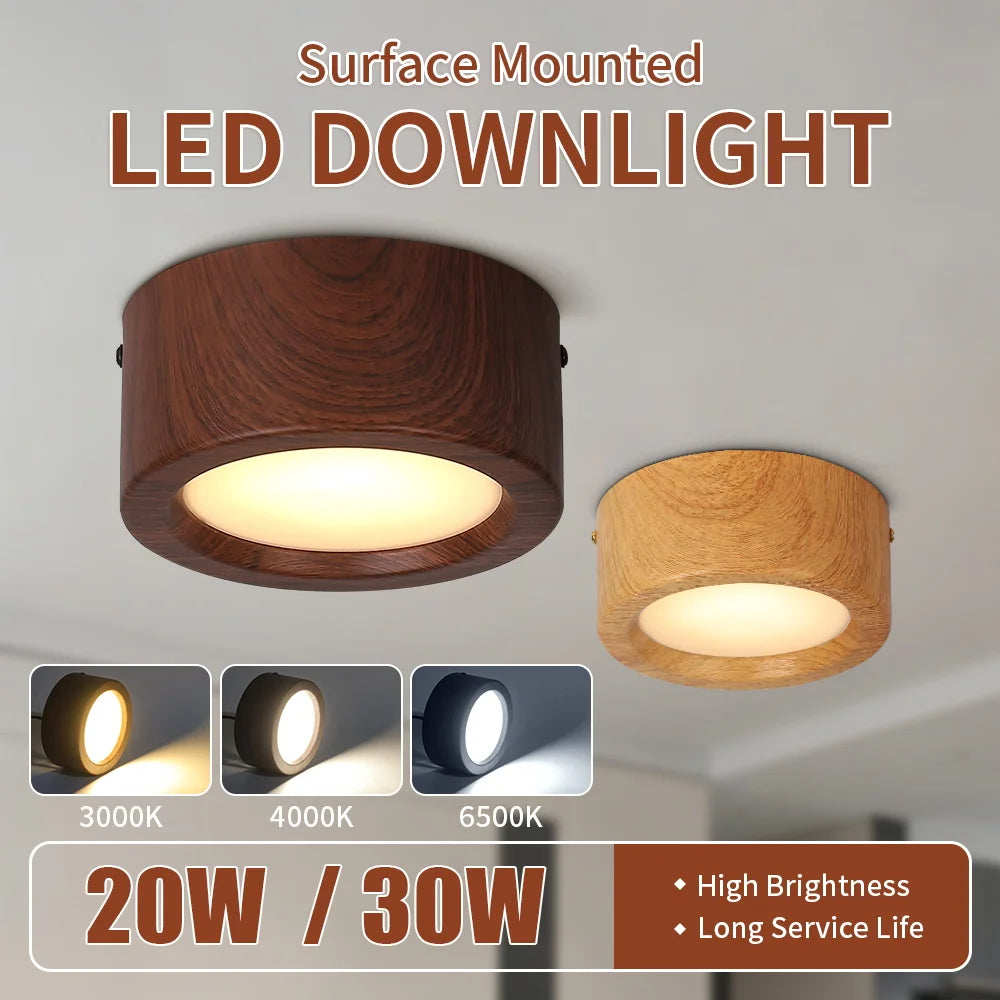 lampe led encastrable bois grain moderne salon cuisine 220v toucher interrupteur walnut blanc