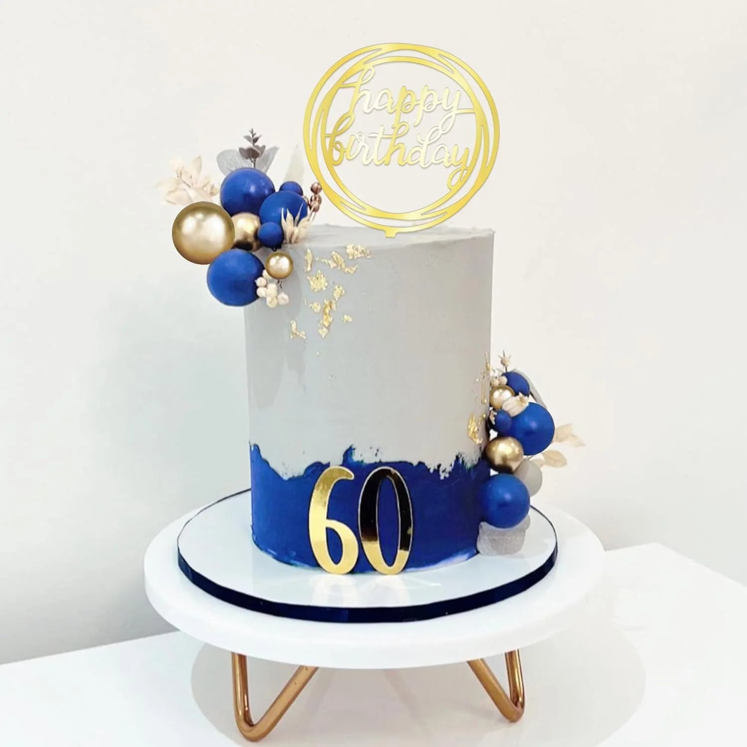 Boules mousse bleu foncé pour gâteau