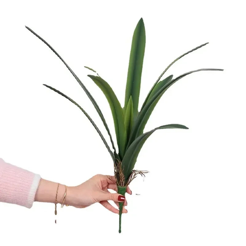 plantes artificielles feuilles vertes modernes decoration intérieure feuilles soie lisses 43cm 53cm 55cm